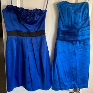 2 Blue💙Strapless Cocktail Dresses Size Small $18 for BOTH!!!